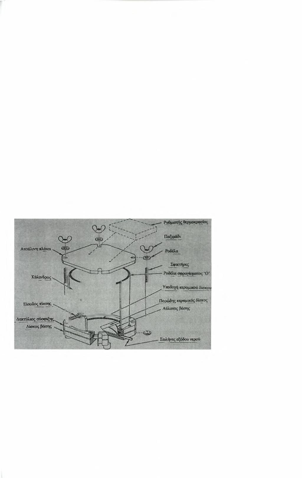 4.2 Εξαγωγέας πιέσεων Το μοντέλο Volumetric Pressure Plate Extractor είναι ένας ακριβής εξαγωγέας σχεδιασμένος έτσι ώστε το τμήμα της εξωτερικής ροής των οργάνων να είναι σταθερό