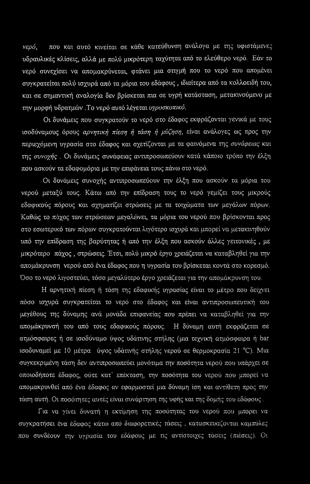 βρίσκεται πια σε υγρή κατάσταση, μετακινούμενο με την μορφή υδρατμών.το νερό αυτό λέγεται υγρυσκοπικύ.