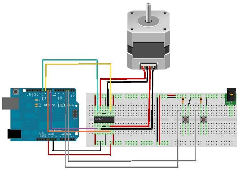 digitalwrite(motorpin4, HIGH); delay(delaytime); void setup() { initmotorpins(8,9,10,11); void loop() { if(digitalread(2)==high){ Backward_1_step(8,9,10,11); if(digitalread(3)==high){