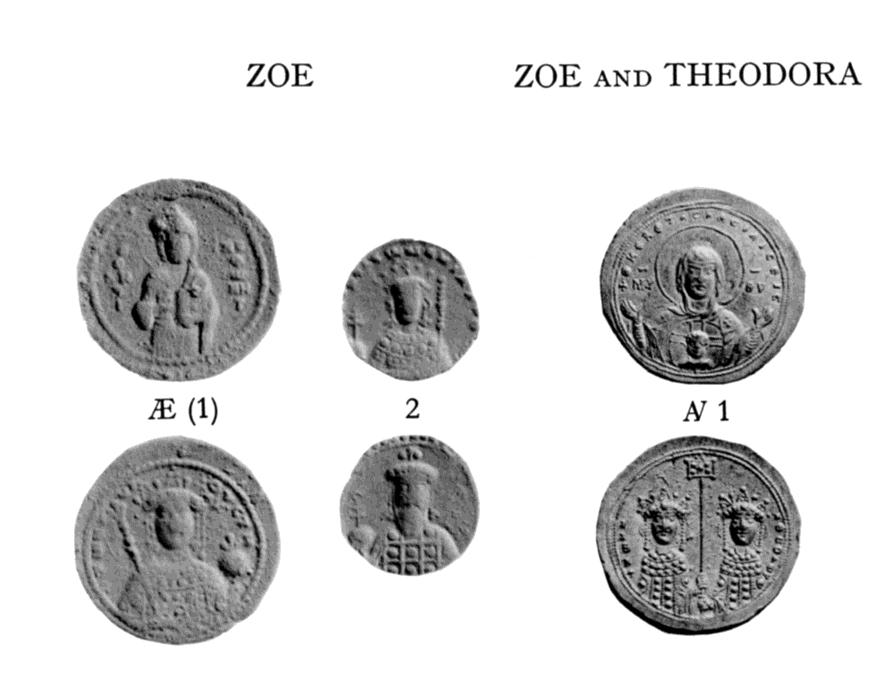 10. Ιστάμενον (αριστερά) με πορτραίτα του Χριστού Αντιφωνητή και της αυτοκράτειρας Ζωής, Κωνσταντινούπολη 1041/1042. Πηγή: Ph. Grierson, Catalogue, III.2, πίν. LVIII.