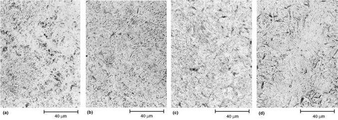 Σχήμα 1.8: Μικροδομή ΑISI S7 (0.5%C). Eπίδραση της θερμοκρασίας ωστενιτοποίησης στην μικροδομή. α) Ωστενιτοποίηση στους 915 ο C και βαφή στον αέρα.
