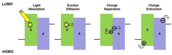 οποία έλκονται μεταξύ τους από την ηλεκτροστατική δύναμη Coulomb), στα οποία τα ηλεκτρόνια διεγείρονται από τη ζώνη σθένους στη ζώνη αγωγιμότητας (βλ. Απορρόφηση φωτός).