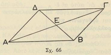 του καὶ μὲ 2 ὀξείας καὶ 2 ἀμβλείας γωνίας. γ ) Εἰς τὰς πλευρὰς μιᾶς μὴ ὀρθῆς γωνίας Α ὁρίζομεν δύο ἄνισα τμήματα ΑΒ, ΑΔ.