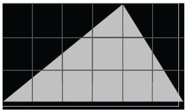 METING VRAAG 3 GELETTERDHEID (4 punte) Beskou die driehoek en die reghoek in die volgende diagram. 3.1 Tel die vierkante om die oppervlakte van elk te bepaal.