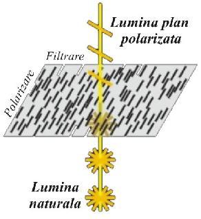 Filtre de polarizare Un filtru de polarizare este un material care blochează selectiv sau lasă să treacă undele de lumină.
