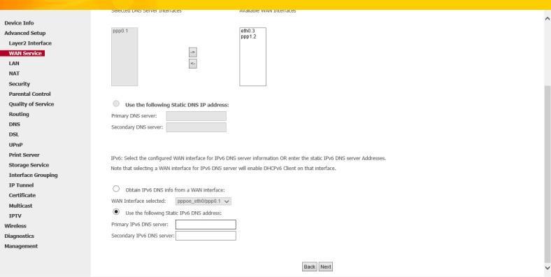 4. Επιλέξτε Use the following Static IPv6 DNS address (Χρήση της ακόλουθης στατικής διεύθυνσης IPv6) και πληκτρολογήστε χειροκίνητα διεύθυνση DNS.