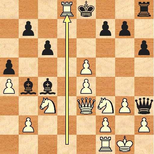 [Round "4"] [White "handtuned"] [Black "UtaDes"] [Result "1-0"] 1.d4 d5 2. c4 c6 3. Nf3 Nf6 4. Nc3 e6 5. Bg5 h6 6. Bxf6 Qxf6 7. e3 Nd7 8. Bd3 dxc4 9. Bxc4 Nb6 10. Nd2 Qg5 11. O-O e5 12. dxe5 Qh4 13.