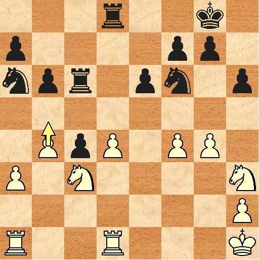 [Round "5"] [White "UtaDes"] [Black "handtuned"] [Result "1-0"] 1. d4 Nf6 2. c4 e6 3. Nf3 Bb4+ 4. Bd2 c5 5. Bxb4 cxb4 6. g3 O-O 7. Bg2 Qc7 8. b3 b6 9. Ng5 Nc6 10. e3 Bb7 11. O-O d6 12. Kh1 Rac8 13.