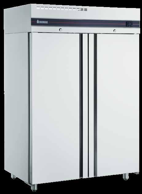 Upright Chillers Technical Characteristics Armoires Réfrigérées Caracteristiques techniques Antibacterial & anticorrosive protection on the evaporators of all Chillers. Door thickness70mm thick.