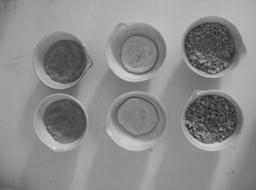 Batch leaching tests were performed to determine the soluble fraction of components presented in each waste sample.