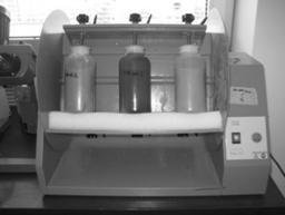 The ratio between leaching reagent (distilled water) and solid sample, according to UNI EN 12547-2, is L/S= 10 l/kg TS.