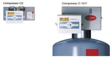 blazine TB 70 C - primarna posoda vključuje fleksibilno cev za povezavo na vodni strani - primarna posoda vključuje podnožje s senzorjem za merjenje količine vode Compresso TecBox Maks.