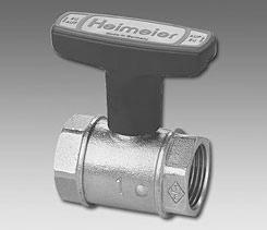 Cevni ventili Globo H kroglični ventili HEIMEIER Globo H je kroglični ventil za sisteme ogrevanja. Telo in krogla sta izdelana iz korozijsko odpornega brona.