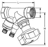 Ročni ventili za hidravlično uravnovešanje STAD Ventil za hidravlično uravnovešanje z notranjim navojem Uporaba: sistemi ogrevanja in hlajenja sanitarna voda Funkcije: prednastavitev meritev pretoka,