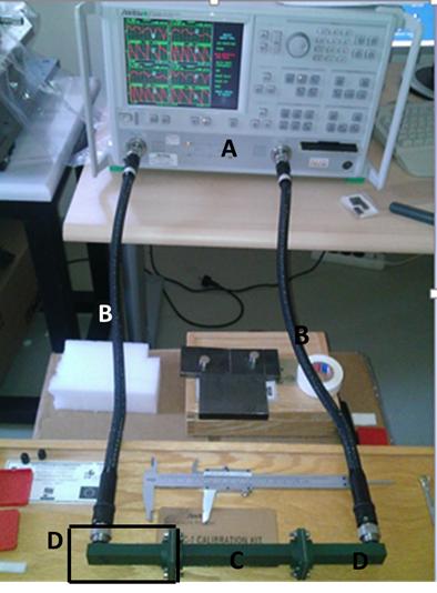 Σχήμα 5.3: Στην εικόνα φαίνεται η πειραματική διάταξη για την μέτρηση των S παραμέτρων στο εργαστήριο του Ινστιτούτου Νανοεπιστήμης και Νανοτεχνολογίας του ΕΚΕΦΕ "Δημόκριτος".