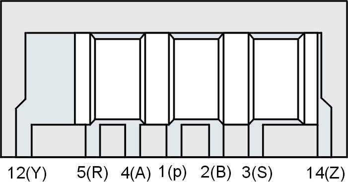 predzosilňovačom, do nulovej polohy je nastavený pružinami 5/2 rozvádzač, päťcestný, dvojpolohový rozvádzač ovládaný stúpnutím tlaku 3/2 rozvádzač, trojcestný, dvojpolohový rozvádzač ovládaný