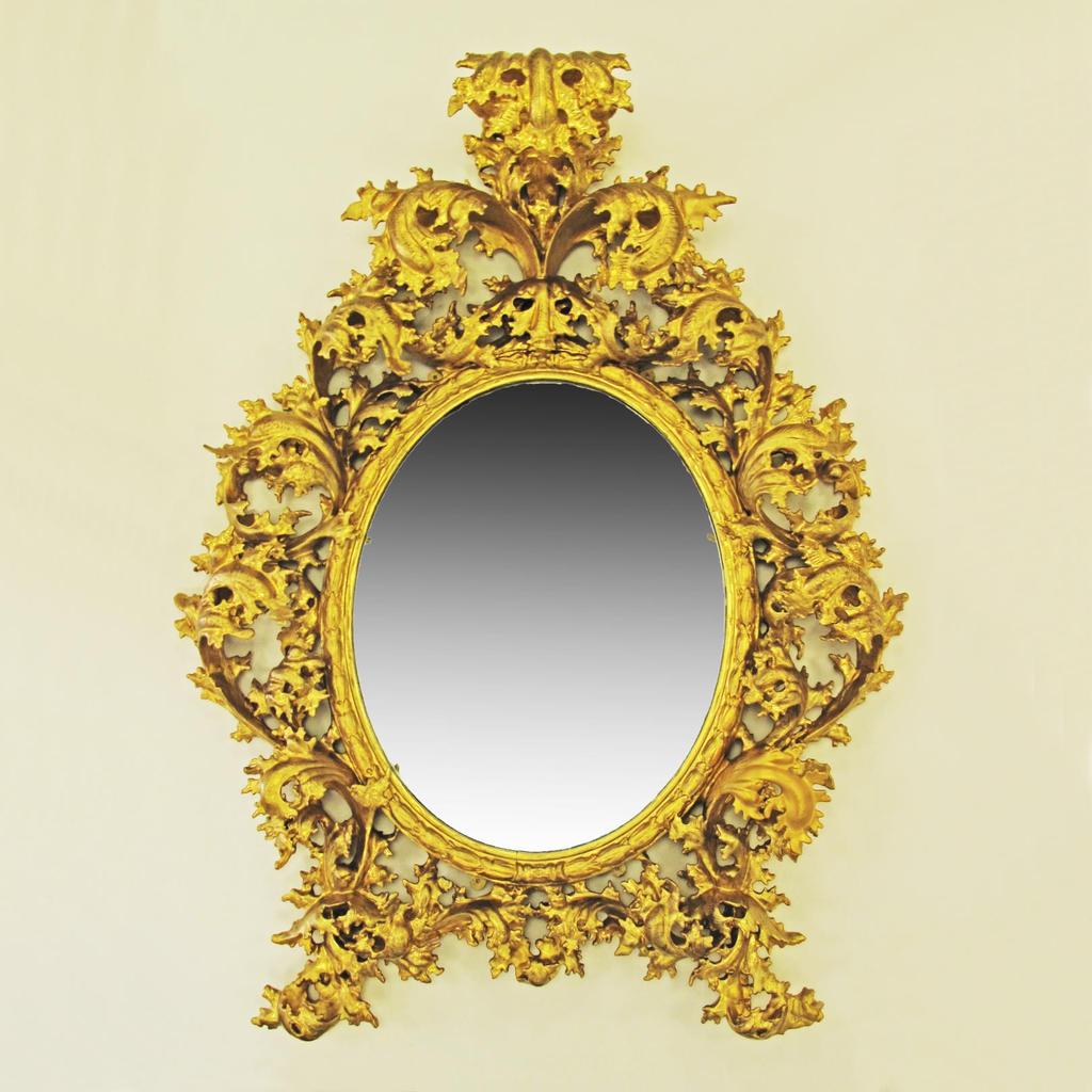 67 67 67 Σκαλιστός επιχρυσωμένος καθρέπτης 18ου/19ου αιώνα.