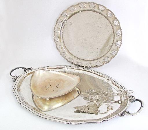 silver commemorative charger W24cm. Total weight: 610g. (9) Prov.