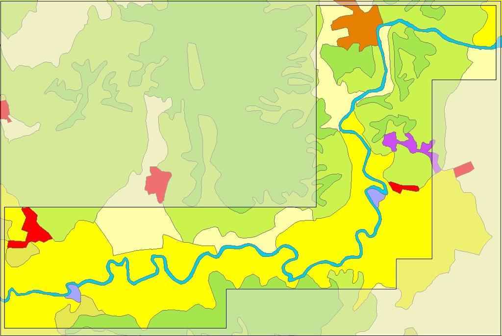 Σχήμα 5.4: Ζώνες corine 2000 στην περιοχή μελέτης (Πηγή: www.geodata.gov.gr).