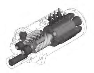 Αρχές Λειτουργίας Κινητήρας συμπιεστή Ένας διπολικός, ερμητικός, επαγωγικός κινητήρας (3600 σ.α.λ. στα 60 hz, 3000 σ.α.λ. στα 50 hz) παρέχει άμεση μετάδοση της κίνησης στους ρότορες του συμπιεστή.