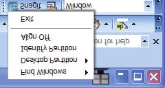 3. Βελτιστοποίηση εικόνας Επιλογές γραμμής τίτλου Μπορείτε να αποκτήσετε πρόσβαση στο Desktop partition (Διαμέρισμα επιφάνειας εργασίας), από τη γραμμή τίτλου του ενεργού παραθύρου.