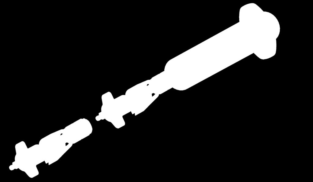 Pentru a asambla o seringă pentru etrierul de frână înşurubaţi ansamblul sculei de aerisit cu adaptorul pentru etrier pe unul dintre pistoanele seringilor.