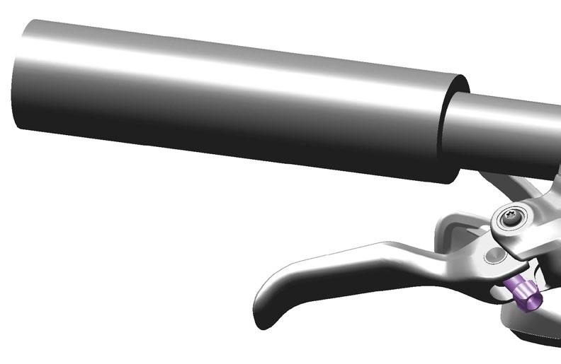 75-80 mm 2 Rotate the lever Reach Adjust knob until the lever blade is 75-80 mm from the centerline of the handlebar.