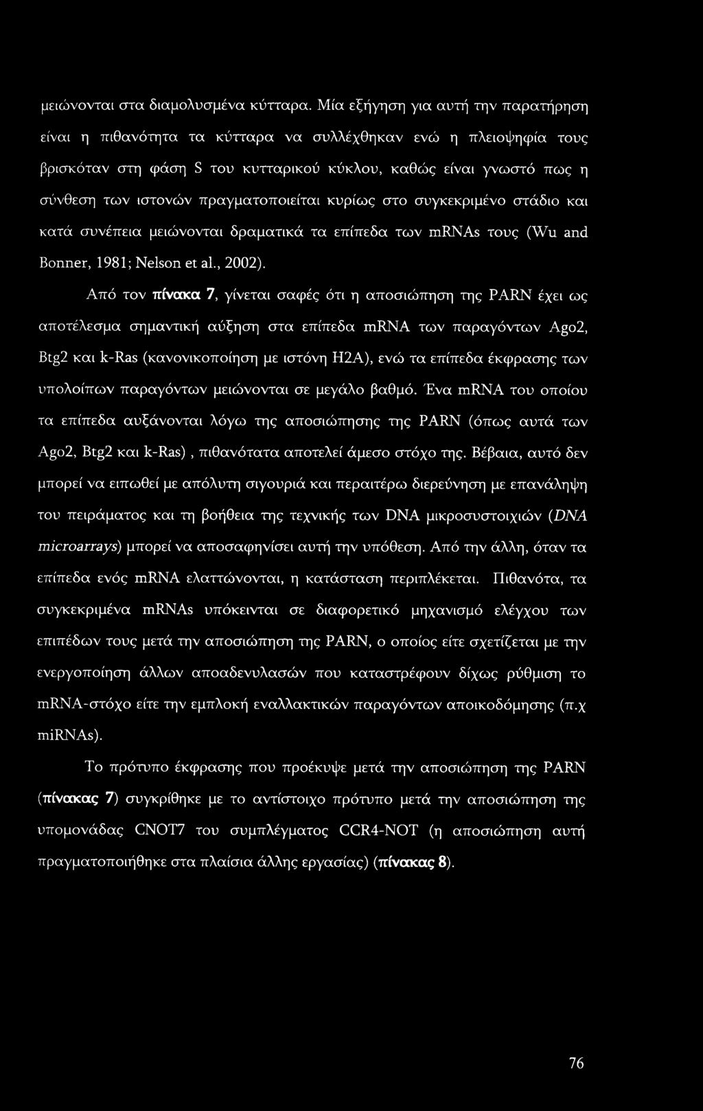 μειώνονται στα διαμολυσμένα κύτταρα.