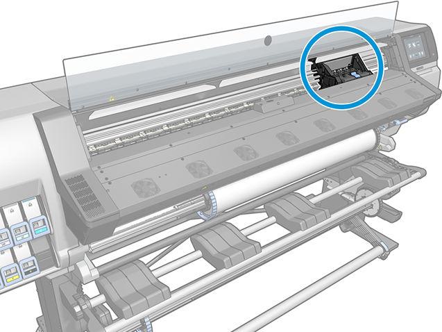 4. Εντοπίστε το μηχανισμό μεταφοράς στη δεξιά πλευρά του εκτυπωτή.