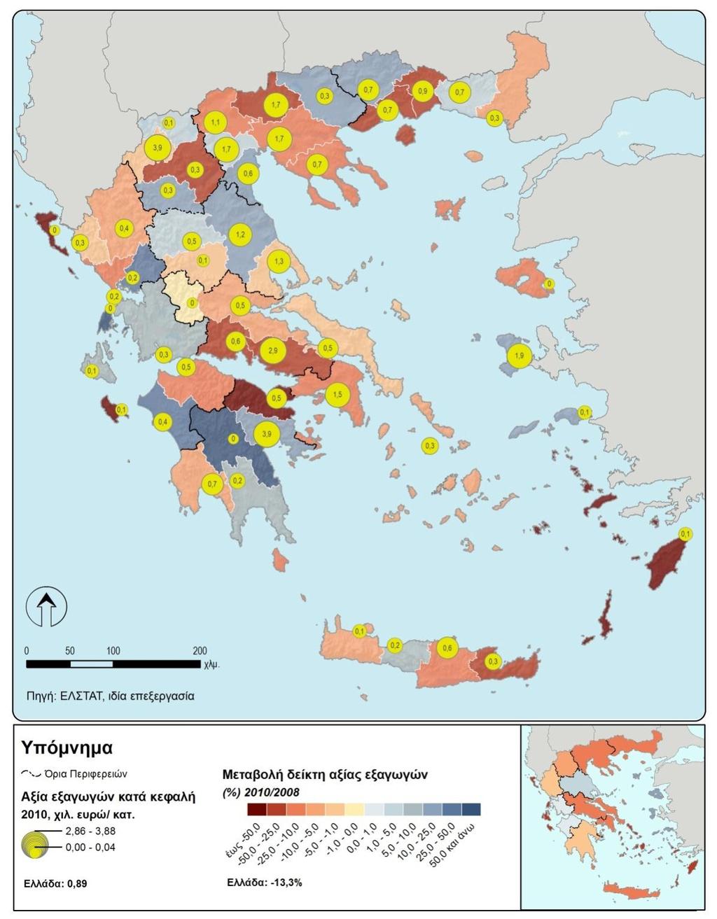 3. Εξαγωγές Διαχρονική εξέλιξη και ετήσια