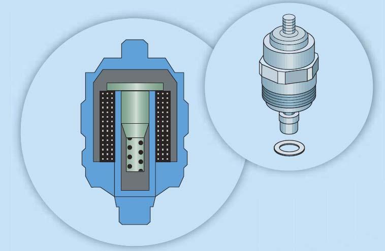 Valvuli elektromagnetik për ndalim (pengim) Fig. 2.53 Valvuli elektromagnetik për ndalim te dergimit te lëndës djegëse Për arsye të principit të punës së motorit dizel, d.m.th.