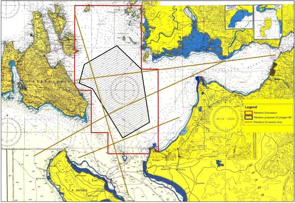 Καταγραφές 2D & 3D σεισμικών Συμβατική Υποχρέωση καταγραφής σεισμικών 800 Km 2 3D και 300 Km 2D Γεωφυσικές καταγραφές 1010 Km 2 3D στη