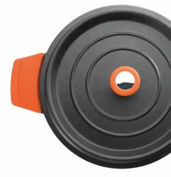 Χύτρα αλουμινίου μαύρη με καπάκι "MINI" Black MINI cast Aluminium round casserole with lid Ø Cms. H. Cms. Lts. Ref.