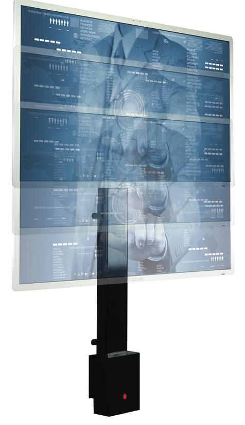 ΗΛΕΚΤΡΙΚΟ LIFT FOCUS TOUCH ELECTRIC LIFT FOCUS TOUCH Ηλεκτρικό lift (extra large εύρος ρύθμισης) Ηλεκτρικός ανυψωτήρας από μαύρο ατσάλι για εύκολη κάθετη τοποθέτηση.
