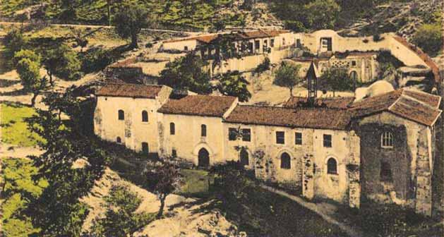 Tαχυδρομικό δελτάριο που απεικονίζει το ξακουστό Μοναστήρι του Αγίου Μακαρίου (1926).