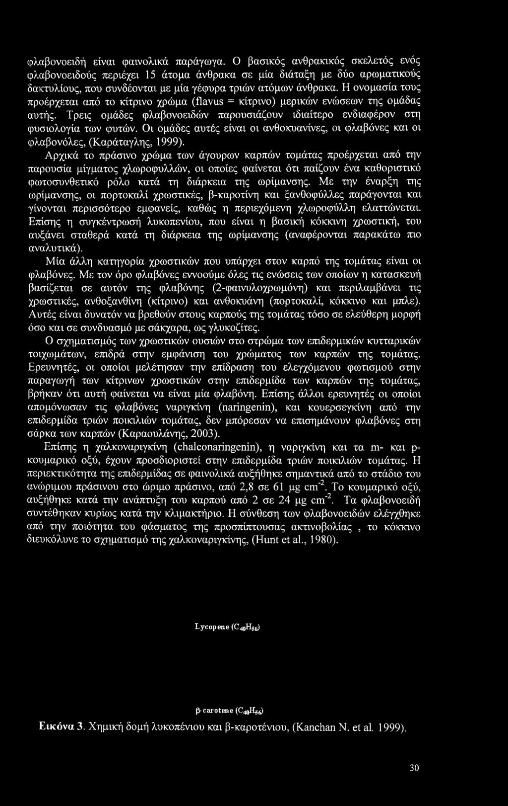 Η ονομασία τους προέρχεται από το κίτρινο χρώμα (flavus = κίτρινο) μερικών ενώσεων της ομάδας αυτής. Τρεις ομάδες φλαβονοειδών παρουσιάζουν ιδιαίτερο ενδιαφέρον στη φυσιολογία των φυτών.