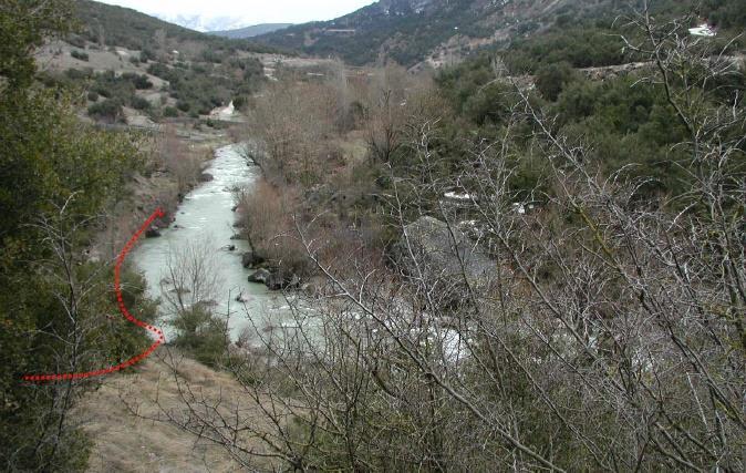 Άποψη της περιοχής κατασκευής του πόδα οπλισμένου επιχώματος. Εικόνα 28.