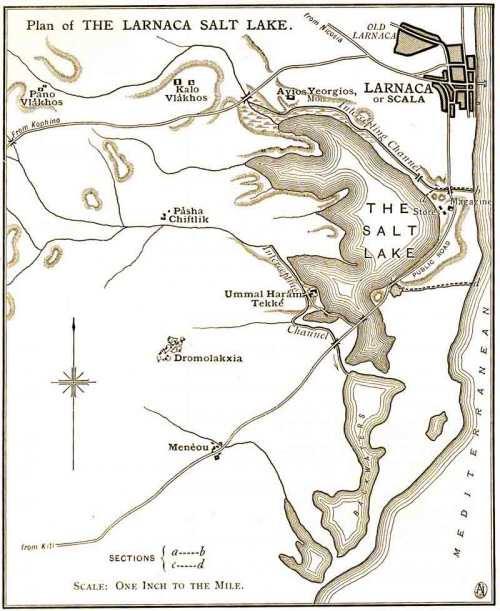 Σχήμα 2-2 Χάρτης 1900. Τα Ενετικά Κανάλια της Αλυκής. https://larnacainhistory.wordpress.