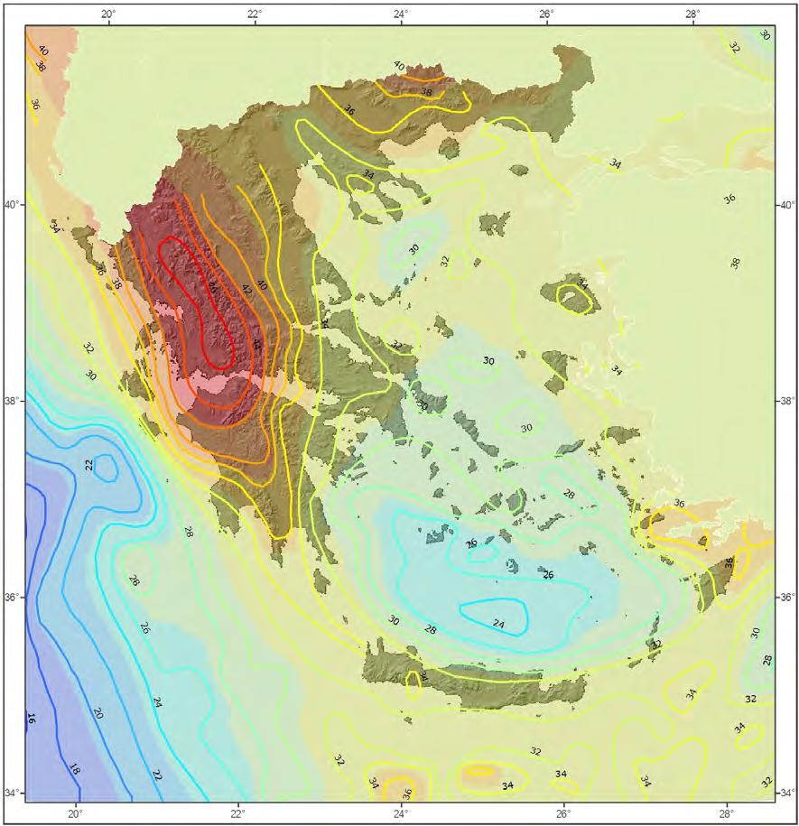 Σεισμοτεκτονικά Στοιχεία του Ελληνικού χώρου ΚΕΦΑΛΑΙΟ 1 καμπύλες) έχουν παρατηρηθεί στο Κρητικό Πέλαγος.