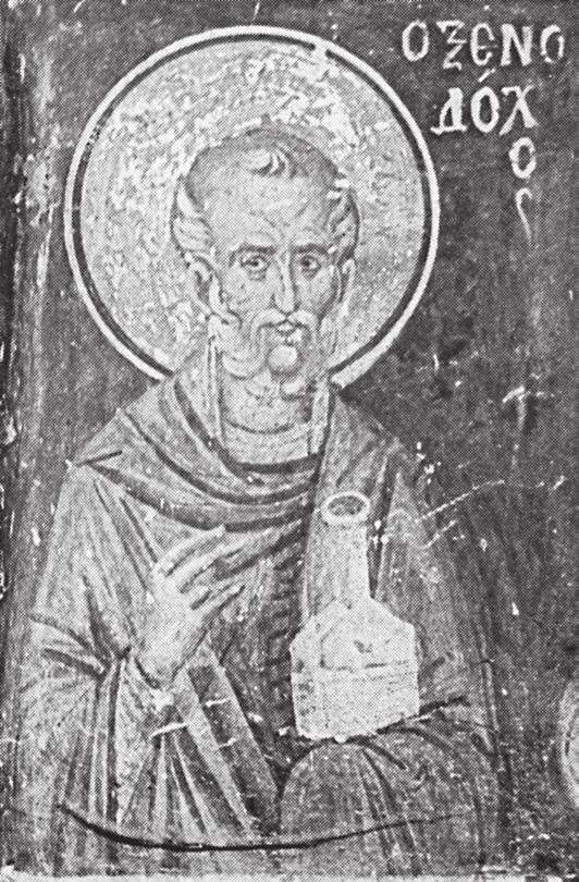 Saint Sampson, Saint Achillius church, Arilje, 1295/1296 (photo: William Taylor Hostetter) Криту, у храму Светог Ђорђа у селу Ватијако у области Амарија, на првобитним фрескама, израђеним око 1300,