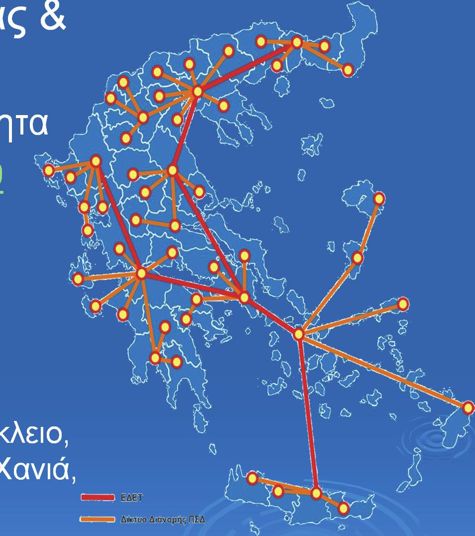 Αρχιτεκτονική ικτύου Π.Σ.. ίκτυο Κορμού Ε ΕΤ - Εθνικό ίκτυο Έρευνας & Τεχνολογίας Συνέργια και συμπληρωματικότητα http://www.noc.grnet.