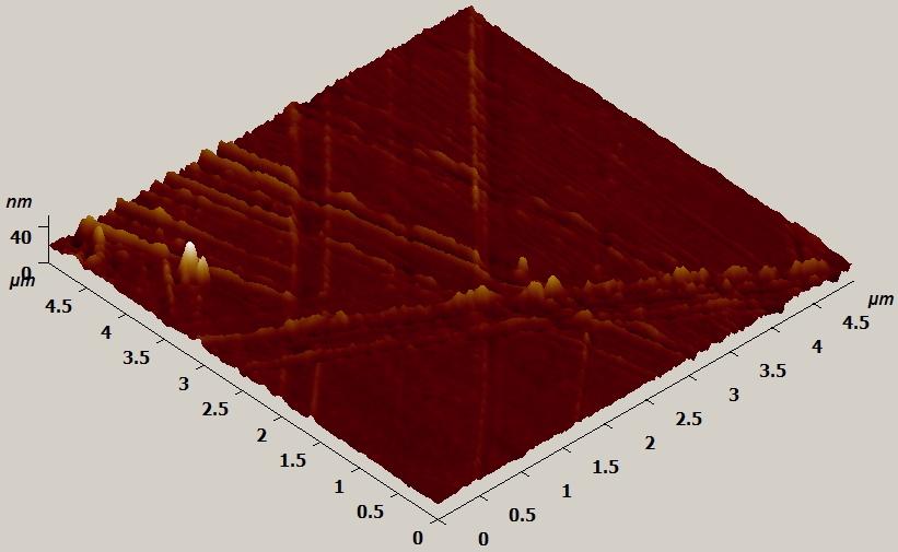 α) Σχ. 4.1.1: Τοπογραφικές 3D εικόνες μικροσκοπίας AFM της επιφάνειας μεμβρανών PET πάχους (α) 50 μm και (β)12 μm. β) 2.0 Hardness (GPa) 1.6 1.2 0.8 0.4 0.