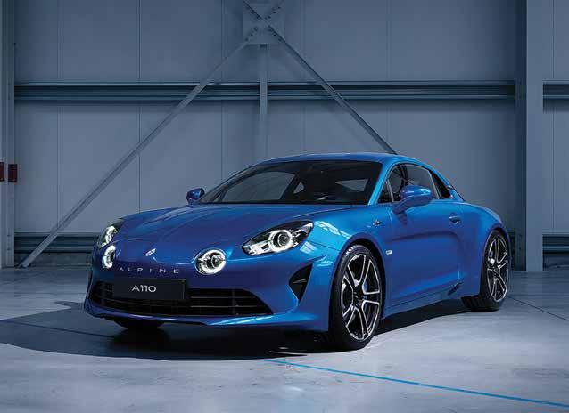 (αποστολή)_σ.3 Alpine A110 Η A110 βασίζεται σε ένα αλουμινένιο πλαίσιο, ενώ η σχεδίαση δίνει ιδιαίτερη έμφαση στην αεροδυναμική. Ο 4κύλινδρος κινητήρας 1.