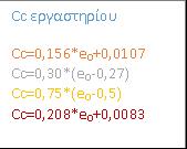 Συντελεστής συμπιεστότητας Cc 3.1.2.