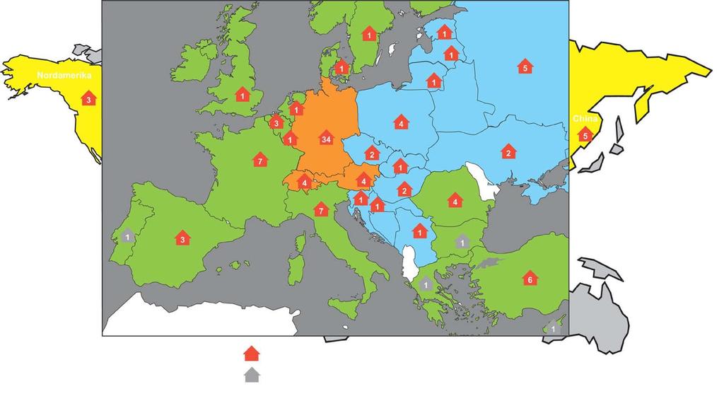 112 centara u 35 zemalja Prisustvo širom sveta