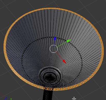 Βήμα 7: Στο σημείο αυτό, το spin mesh έχει διπλές κορυφές στο αρχικό και τελικό σημείο, αφού αυτά πλέον με την περιστροφή είναι