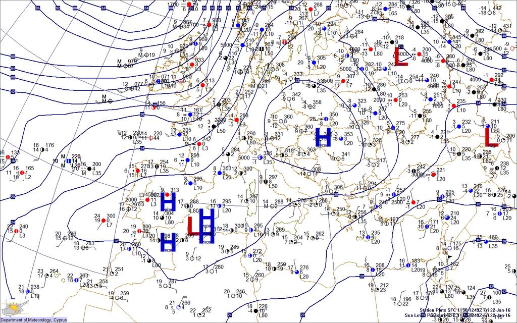 111 Χάρτης 28 - Χάρτης επιφάνειας, ημέρα D7, 12:00 UTC.