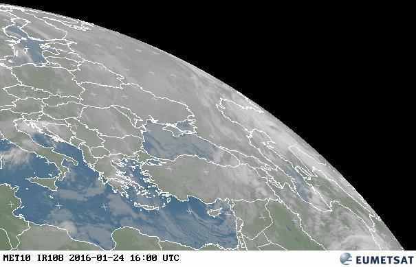 124 Δορυφορική Εικόνα 43. IR10.8, ημέρα D9, 14:00 UTC [πηγή EUMETSAT] Δορυφορική Εικόνα 44. IR10.8, ημέρα D9, 16:00 UTC [πηγή EUMETSAT] Δορυφορική Εικόνα 45.