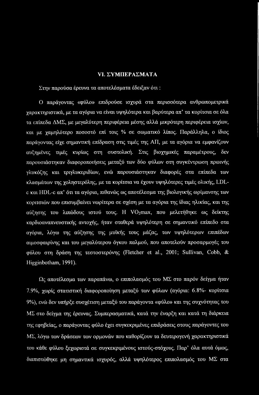 Παράλληλα, ο ίδιος παράγοντας είχε σημαντική επίδραση στις τιμές της ΑΠ, με τα αγόρια να εμφανίζουν αυξημένες τιμές κυρίως στη συστολική.