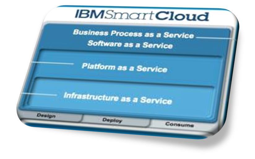 Σύμφωνα με την αναφορά της αρχιτεκτονικής του IBM υπολογιστικού νέφους, ένα μοντέλο IBM αποτελείται από τέσσερα επίπεδα υπηρεσιών.